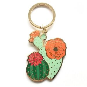 Paper Anchor Co. - Blooming Cacti Enamel Keychain